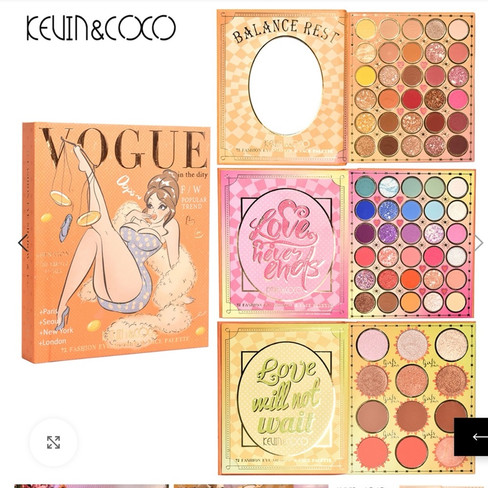 KEVIN&COCO 72-colors Retro
Hot Girl Eyeshadow Palette